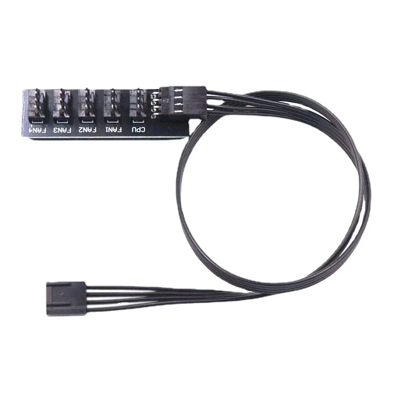 電源延長ケーブル付きpwm pcファンハブ、4ピン、5ウェイスプリッター、1〜5スプリッター、5ウェイpcケース、内部マザーボード、4ピン、3ピン