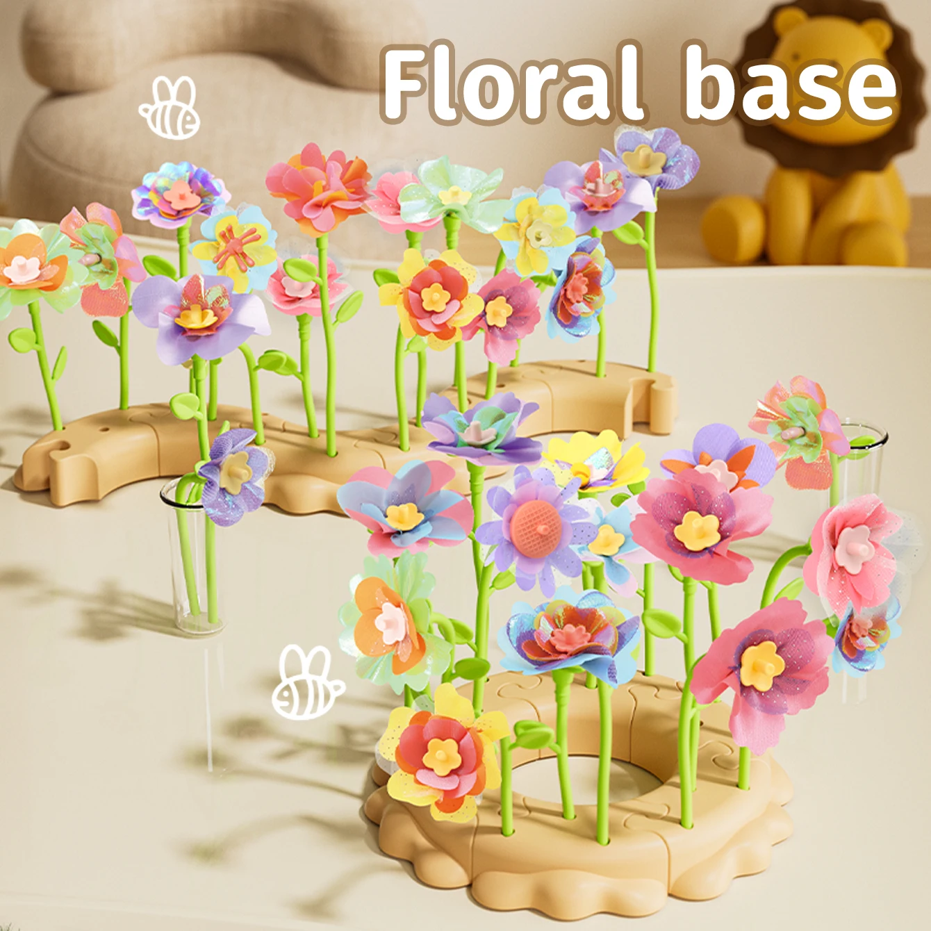 Children's DIY handicraft toys, handmade simulated bouquets, embossing machine sets, birthday gifts for girls and boys