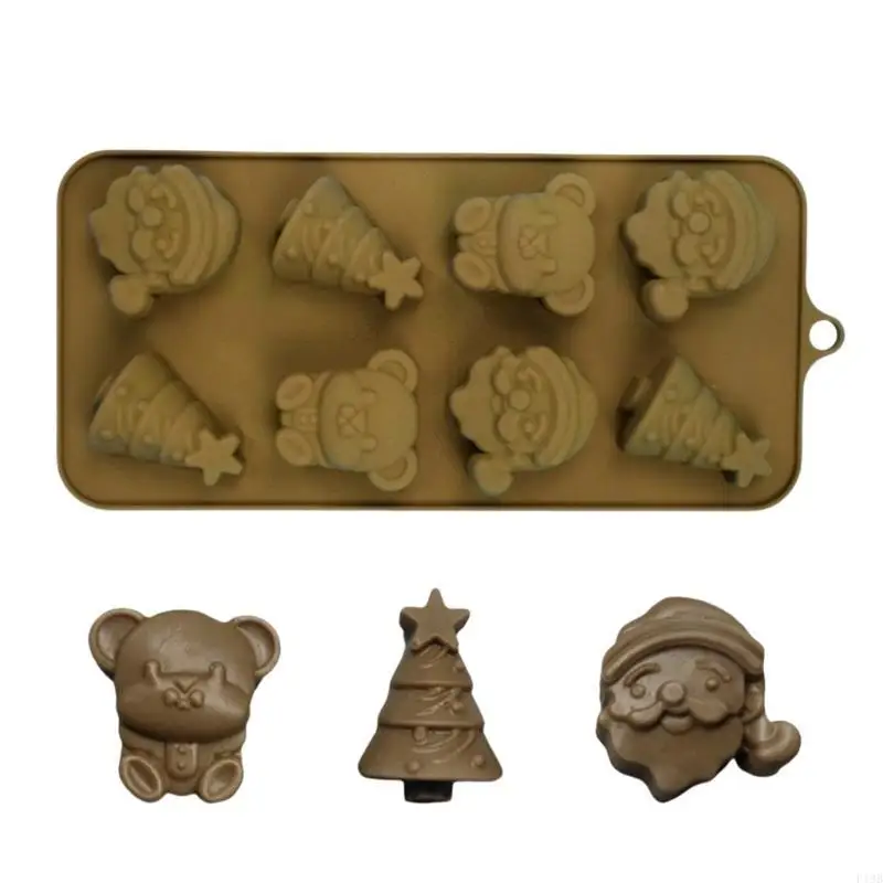 F19B Christmas Chocolate Cake Silicone Mold High Temperatures Resistant Kitchenwares