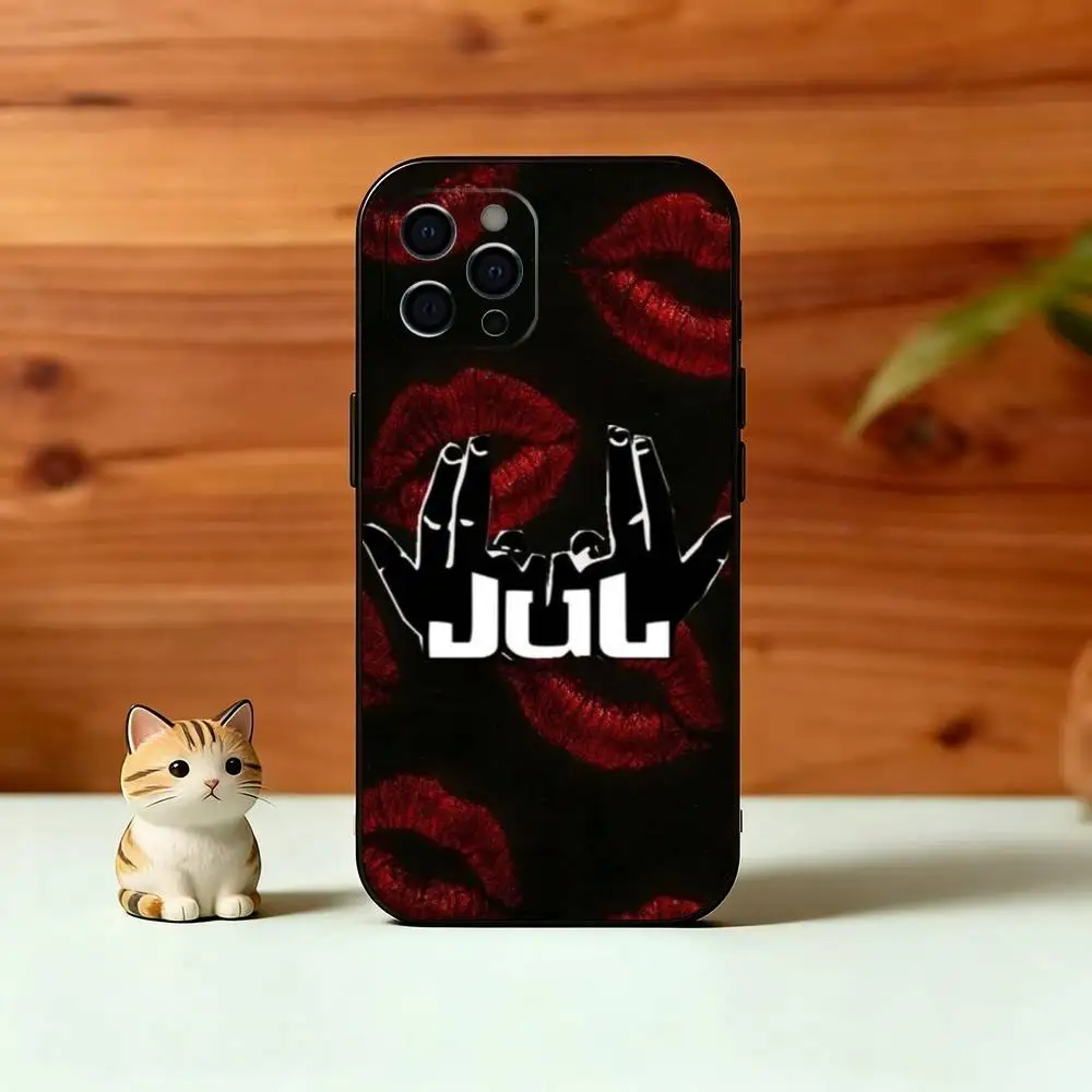 R-Rapper J-JUL Phone Case For iPhone 17,16,15,14,13,12,11 Plus,Pro Max,XS,Soft Silicone Black Cover