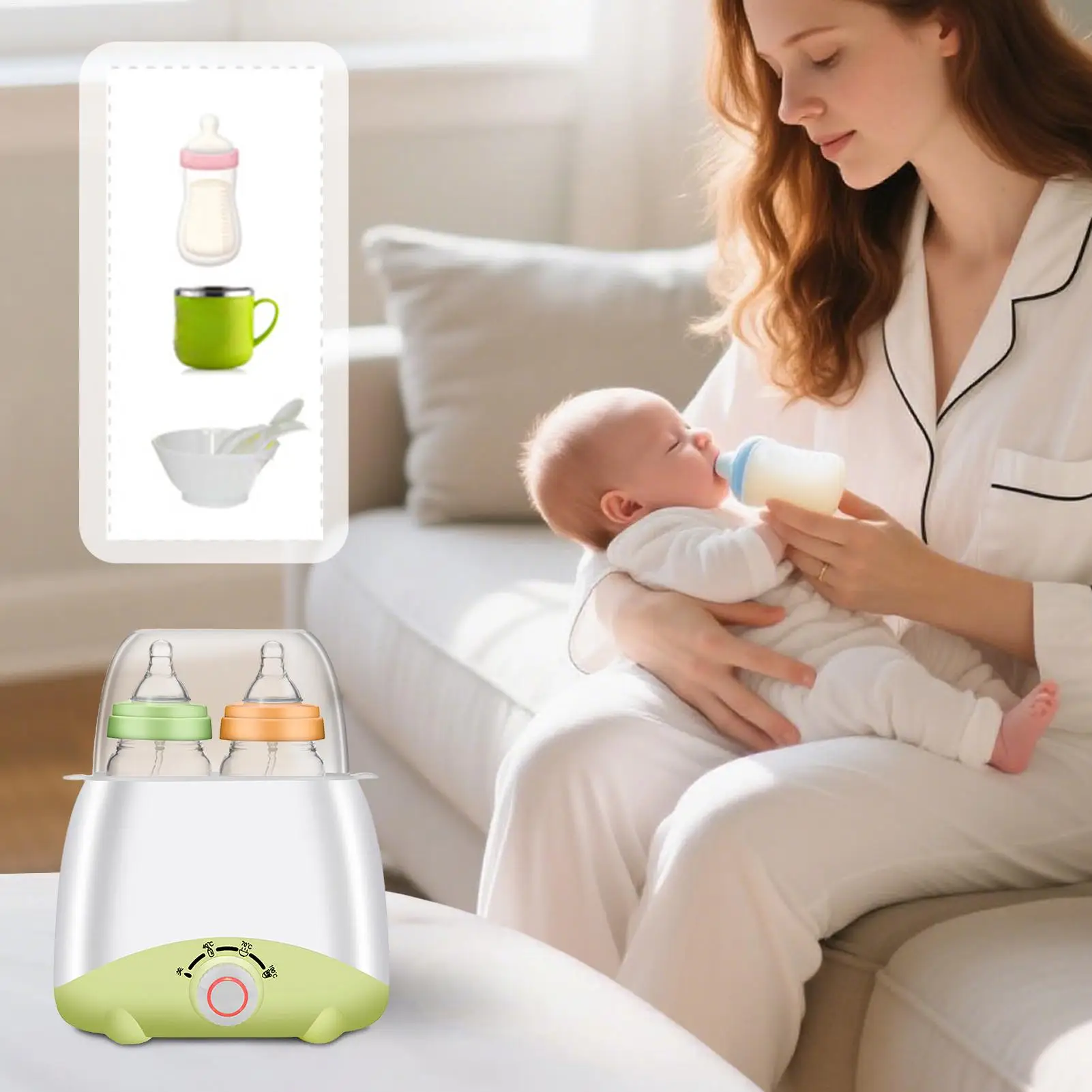 

Baby Bottle Warmer Multifuntional Breast Milk Warmer Accurate Temperature Control Multifunctional Machine Portable For Nursery