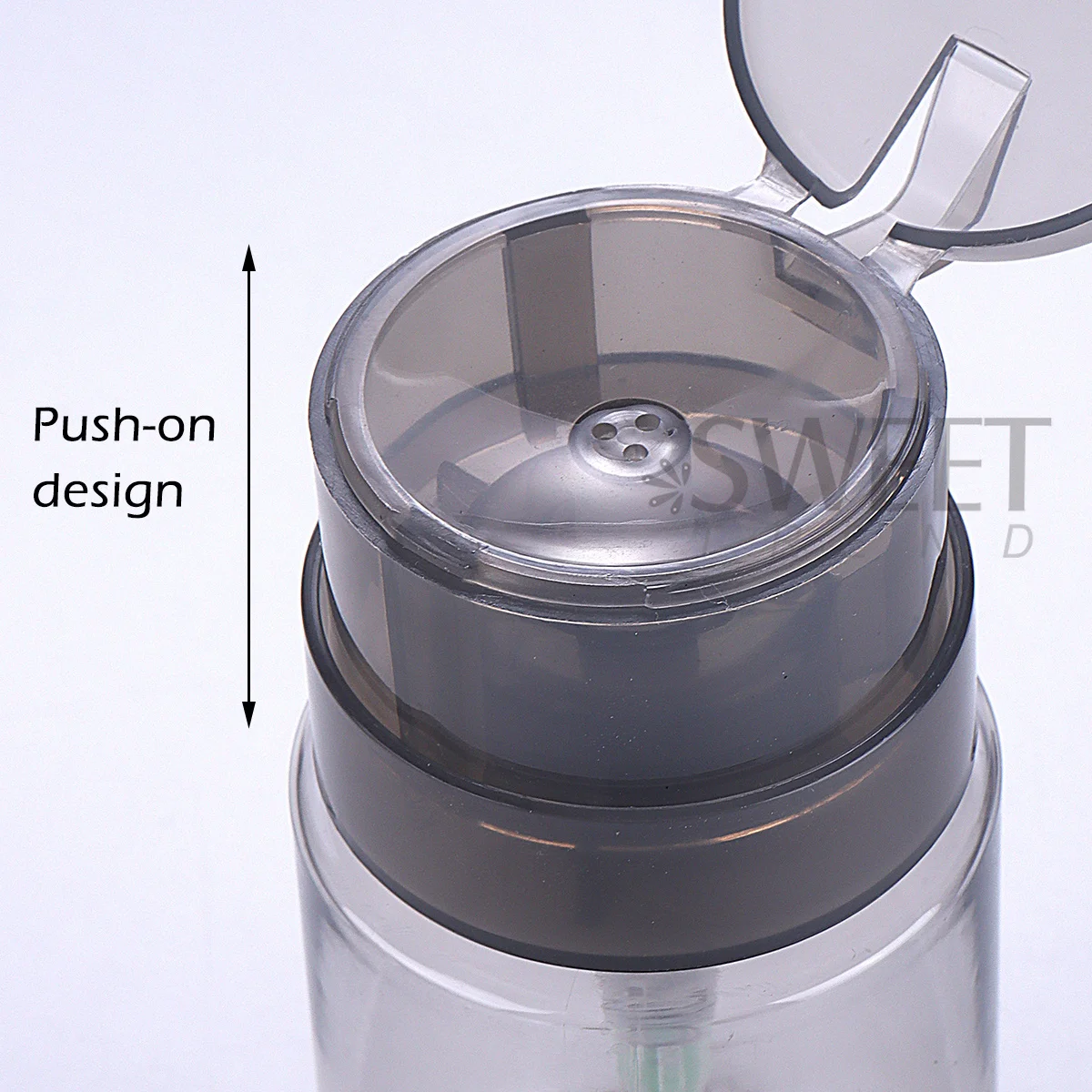 2 قطعة 100 مللي فارغة مسمار الفن البولندية زجاجة نظيفة دفع مضخة موزع السائل زجاجة تخزين المطهر مزيل الحاويات مانيكير أداة