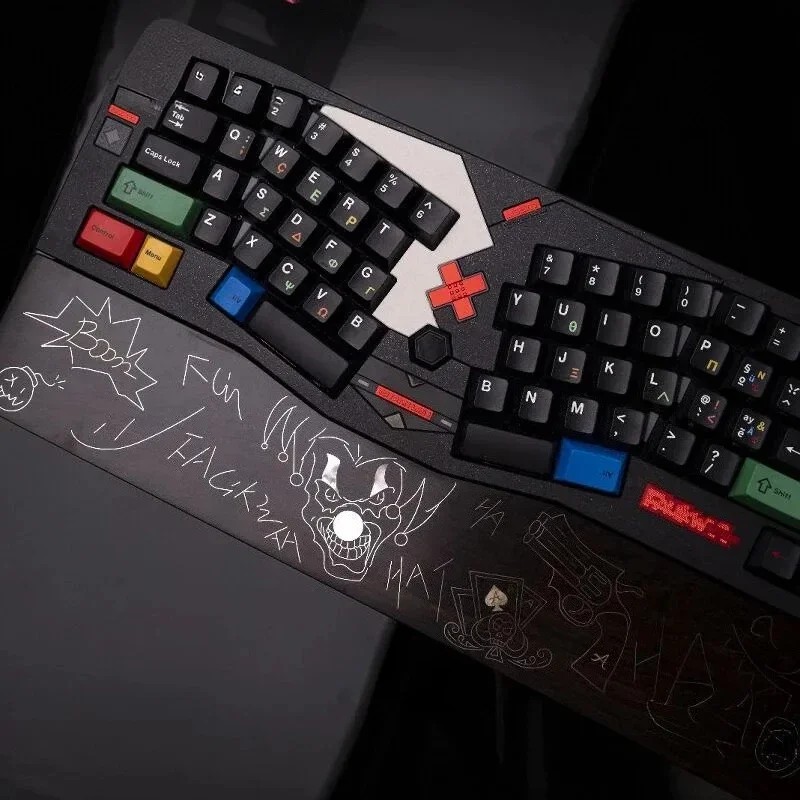 Inlaid silver clown e-sports hand rest for pompous keyboard