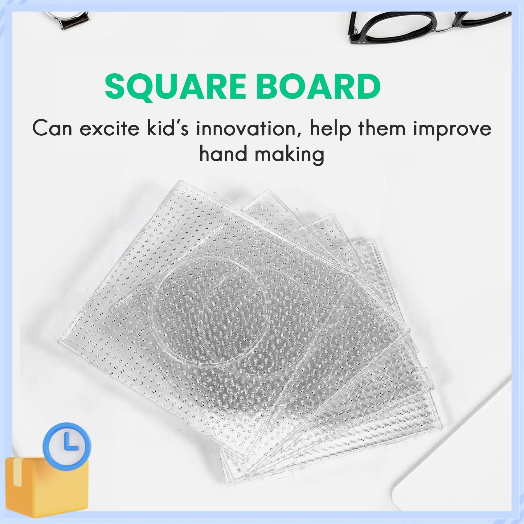 

Popular 4Pcs ABC Clear 145X145mm Square Large Pegboards Board For Hama Fuse Perler Bead
