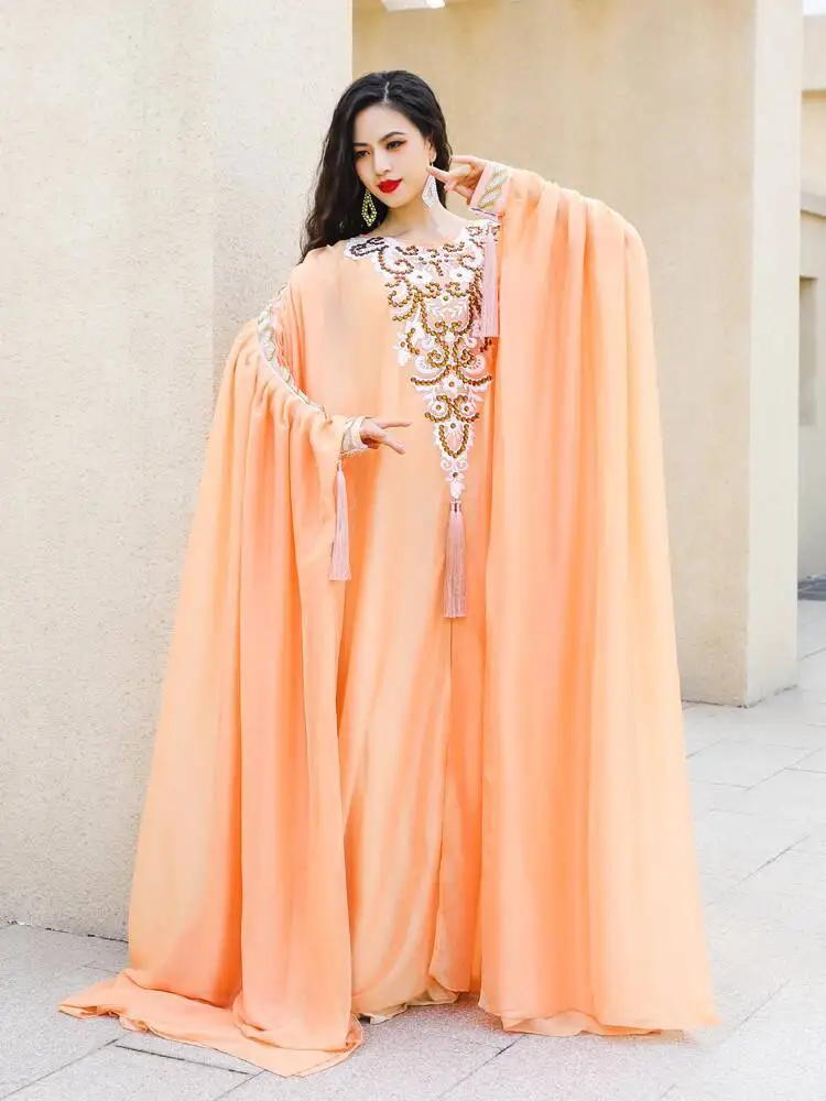 Mujer Allure danza nueva danza del vientre Khaleegy pelo Swing vestido de actuación estilo de hadas traje de actuación