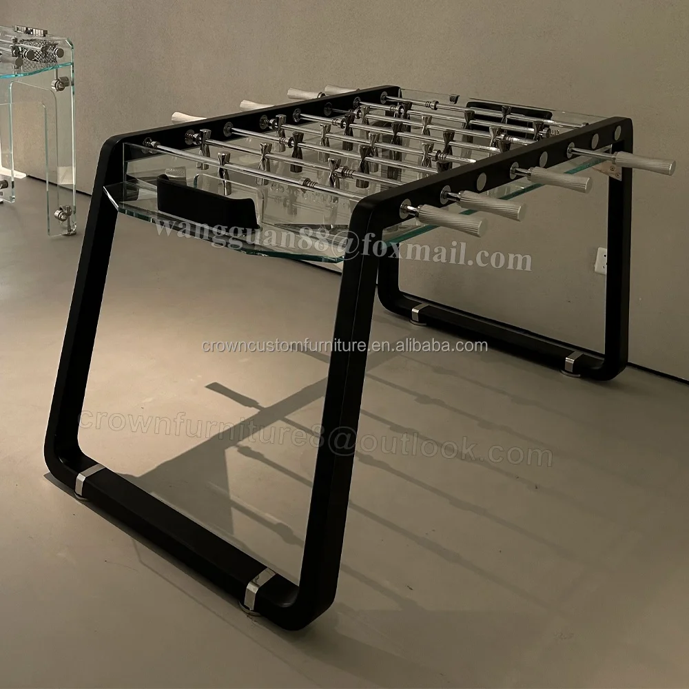 Factory Direct Sales glass Classic Table Football Table 8-pole Football Machine Waterproof Soccer Table Foosball