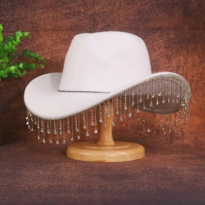 HongLuan Glitterkostuumhoed Volwassene & Cowboyhoeden Strass voor dames, Cowboy Cosplay Vrouwelijke accessoires & Cowgirl Cap