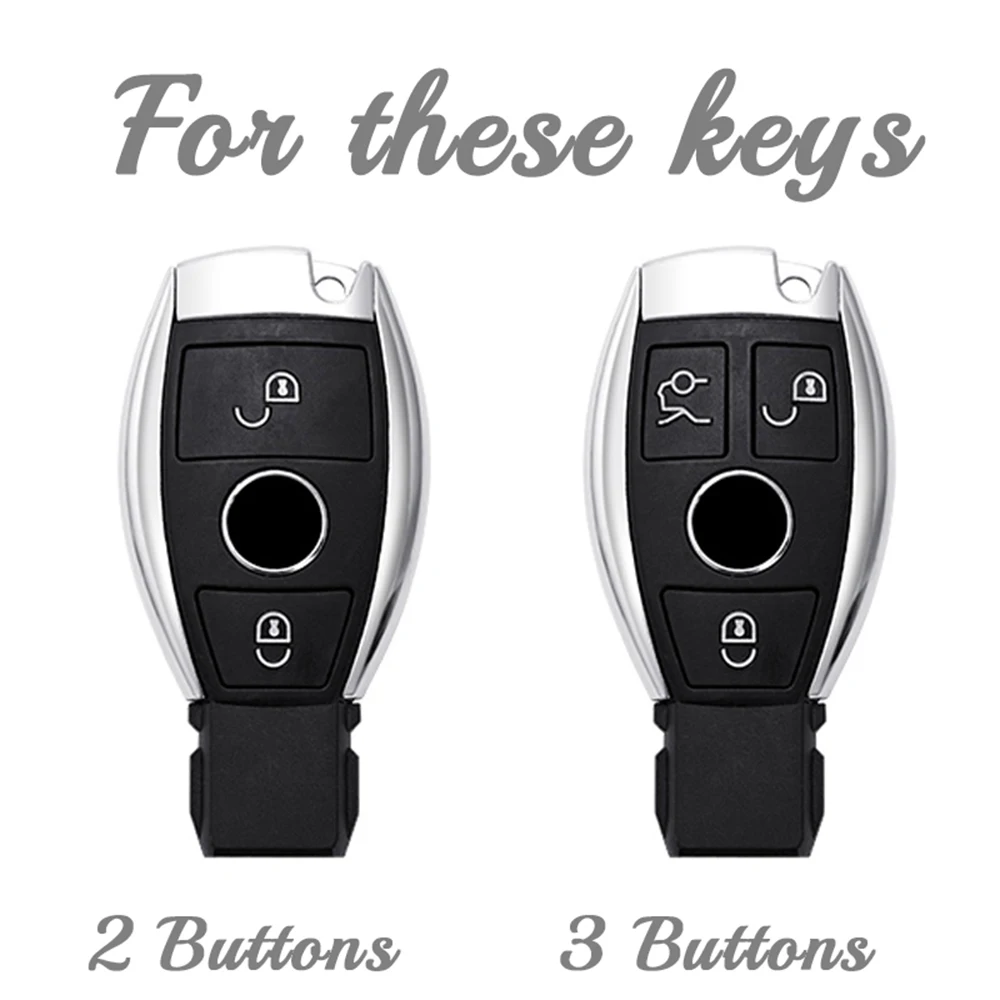 2 3 Buttons Car Key Case Cover for Mercedes Benz W211 W204 A B R G Class GLK GLA GLC GLR W210 W176 W202 W463 Shell Accessories