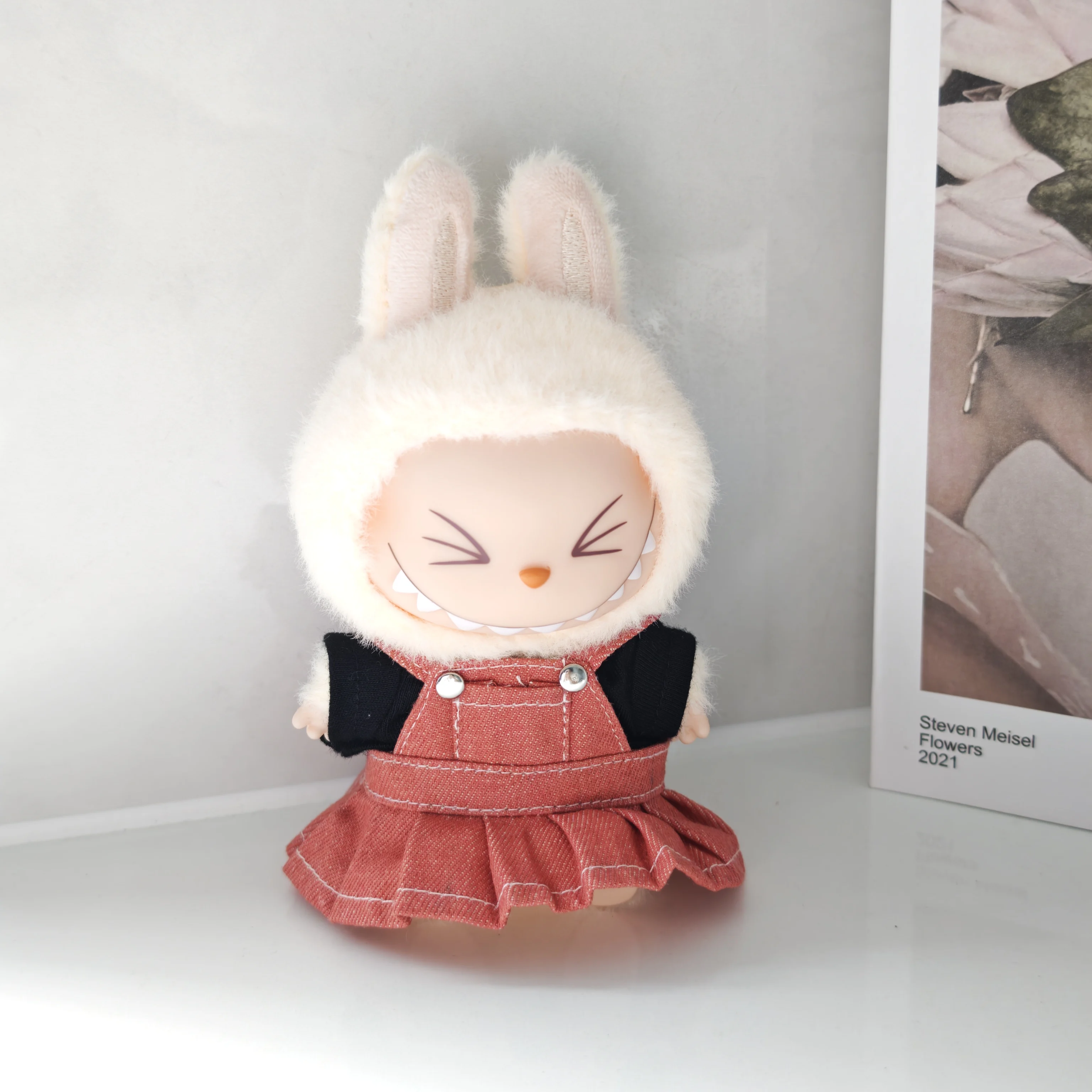 

2pcs Cute Clothes Set For 15-17cm Labubu Clothing Accessories Tops Overall Outfit For Replacement Only Clothing No Doll