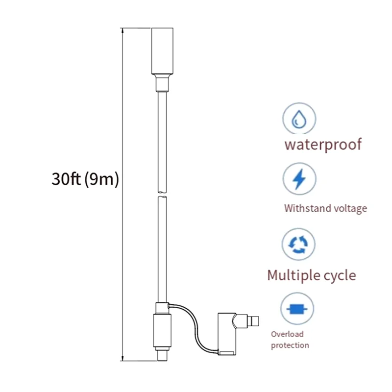 AB25-12AWG สายสําหรับเครื่องกําเนิดไฟฟ้าพลังงานแสงอาทิตย์ 8 มม.หญิงชาย DC7909 แผงพลังงานแสงอาทิตย์สาย DC8020 สําหรับ Jackery/GZ/Yet 5M