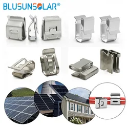 10/50PCS Stainless Steel Solar Cable Clip Wire Clamps Trailer Frame for 2 Solar PV Wire Management Clip Wiring Cable Clamp