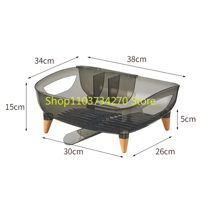 주방용 플라스틱 트레이 보관 정리함, 정리정돈 식기, 배수판, 주방 커트레이, 거치대 용품 접시 