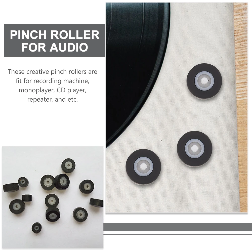 

2pcs Pinch Roller For Audio Radio Tape Recorder Repair Maintenance Replacement Parts Compatible With Cd Player Dvd Drive Video