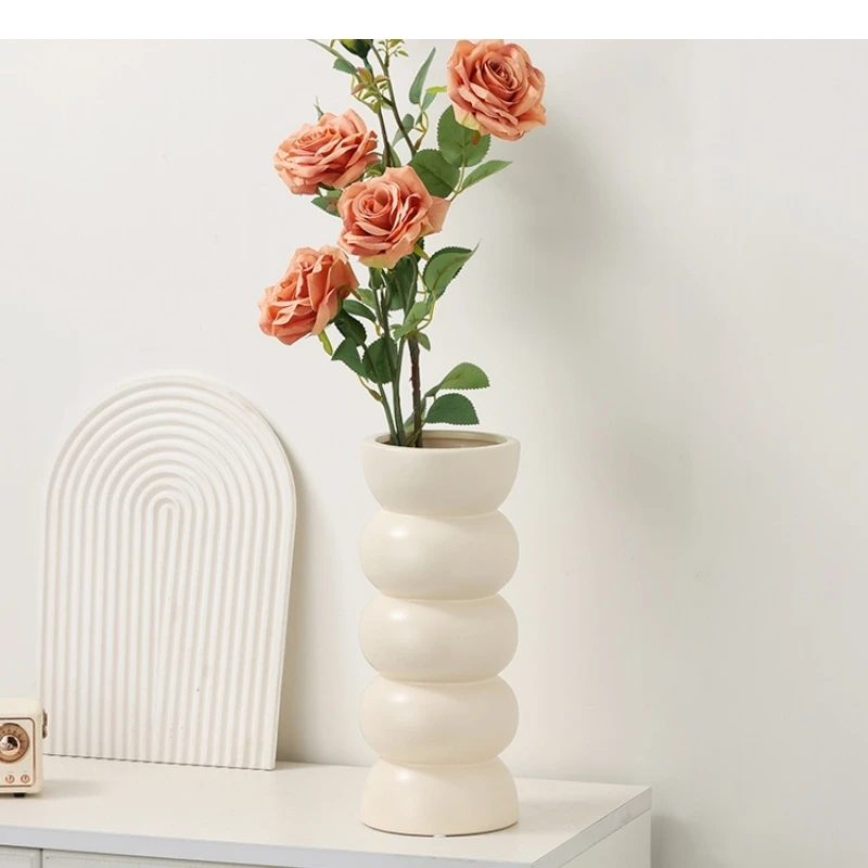 Ceramic Vase Geometric Sphere Handicrafts Flower Arrangement Accessories Home Decoration Flowerpot