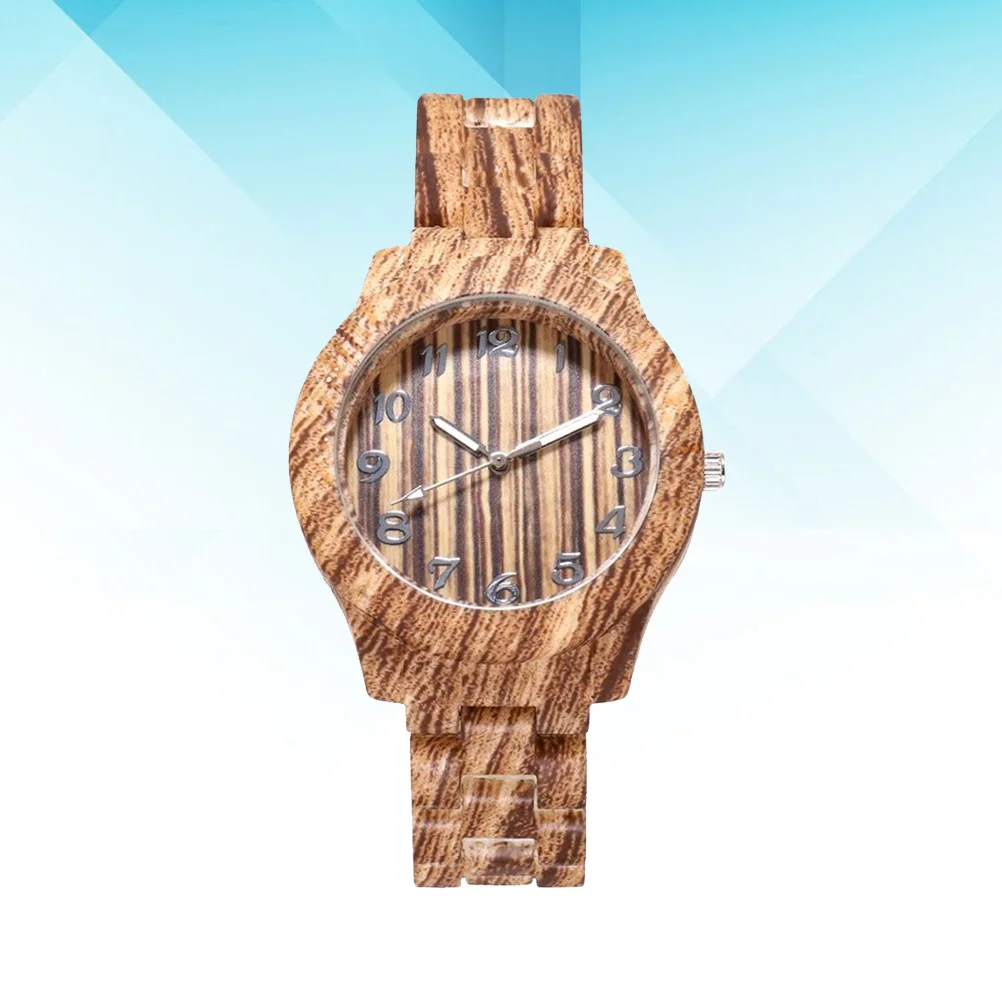 ساعة بنمط للرجال والنساء كوارتز ساعة يد مريحة للارتداء في أي مناسبة أفضل هدية لون القهوة الخفيفة
