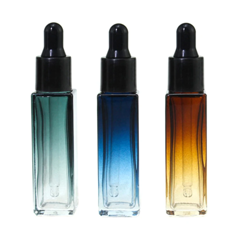 Botellas de vidrio vacías para aceites esenciales, contenedores de gotero vacíos con gradiente portátil de 5/7ml, botellas de Perfume rellenables, cosméticos, 5 piezas