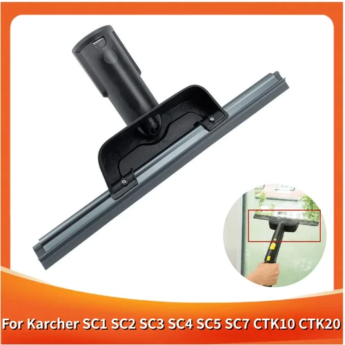 창문 깍지 스크레이퍼 라운드 브러시, Karcher SC1 SC2 SC3 SC4 SC5 SC7 CTK10 CTK20 스팀 엔진 부품, 유리 청소 브러시 