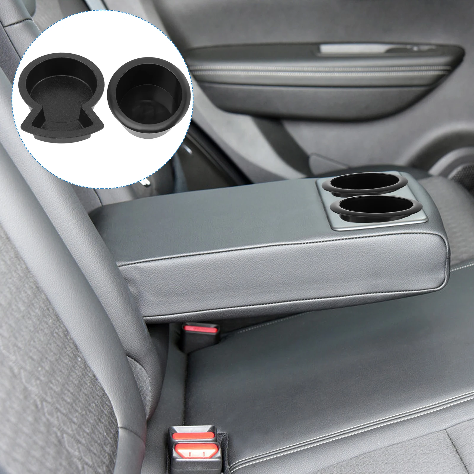 

4pcs Plastic Cup Holder Inserts Replacement Liners for Car Boat RV Durable Smooth Surface Easy Cleanup Fits Most Models