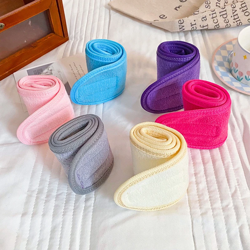 Women Soft Toweling Hair Accessories Girls Yoga Headbands for Face Washing Bath Makeup Hair Band Adjustable Head Band