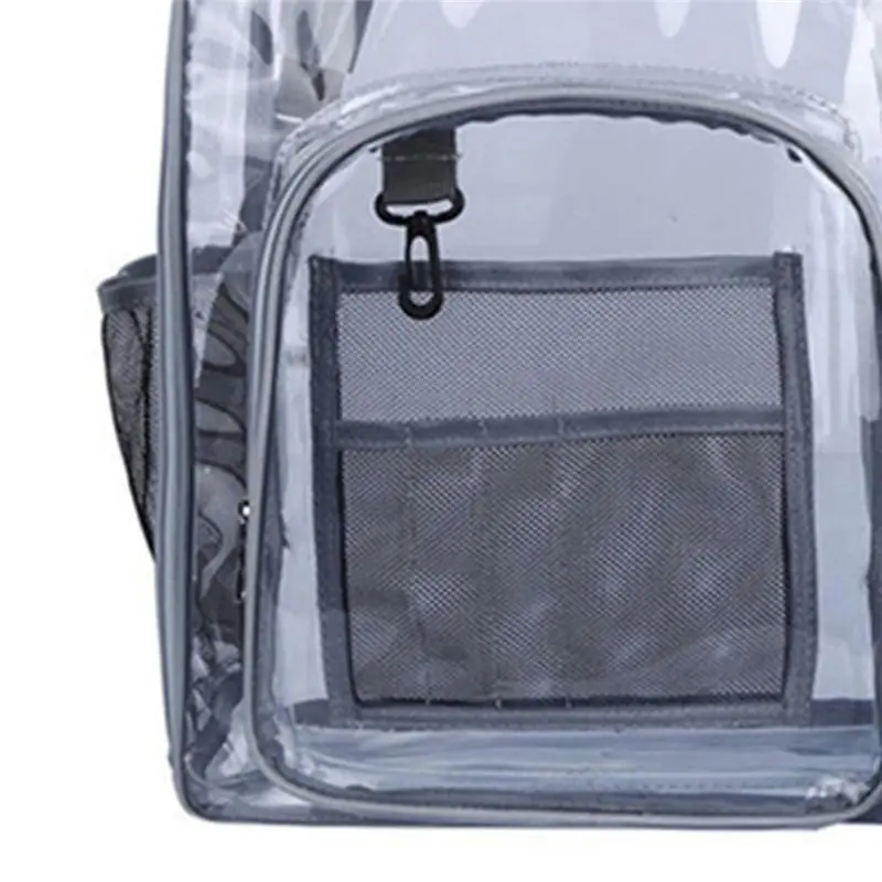 TEXU Unisex Waterproof Backpack Transparent Teenagers Large Capacity Backpacks 3-Piece Suit Portable Multifunctional Bag