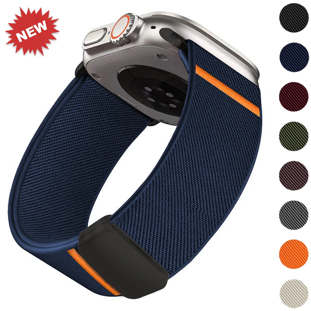 �y�Z�[�����zApple Watch �o���h�p�i�C�����X�g���b�v 49mm 46mm 42mm 45mm 41mm 44mm 40mm �}�O�l�b�g���u���X���b�g Correa iWatch Ultra 11 10 9 8 7 6 5 SE 3�Ή�
