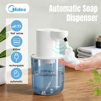 Midea 2025 Automatic Foam/Gel Soap Dispenser 400ML Rechargeable Infrared Sensor Foaming 4Gears Soap Dispenser IPX5 for Bathroom