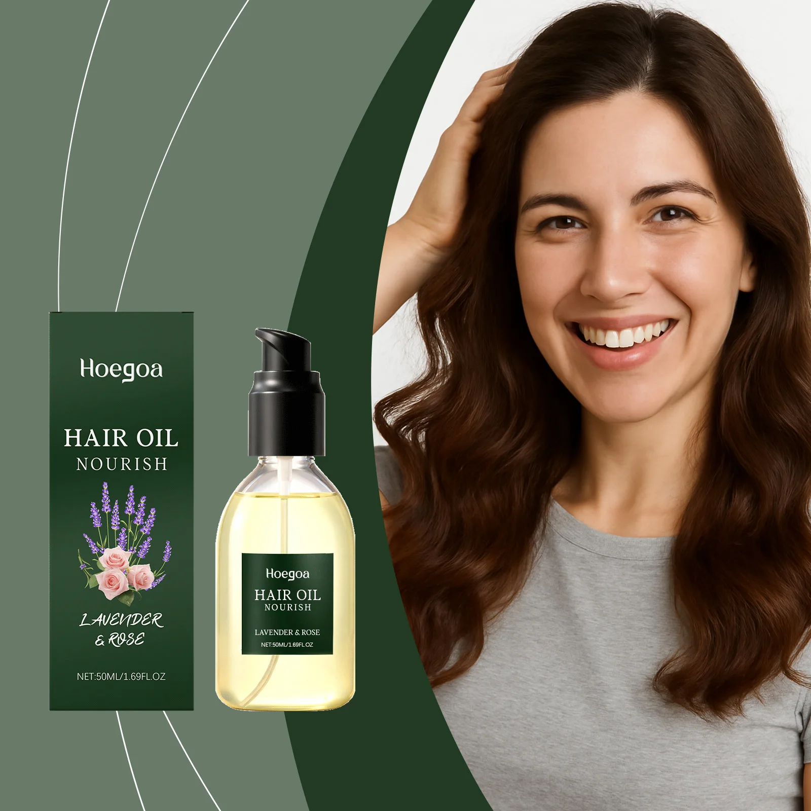 

Heat Protection Hair Oil - Lavender & Patchouli Nourishes Repairs Damage Replenishes Cuticles Gentle Smooth Light Barrier