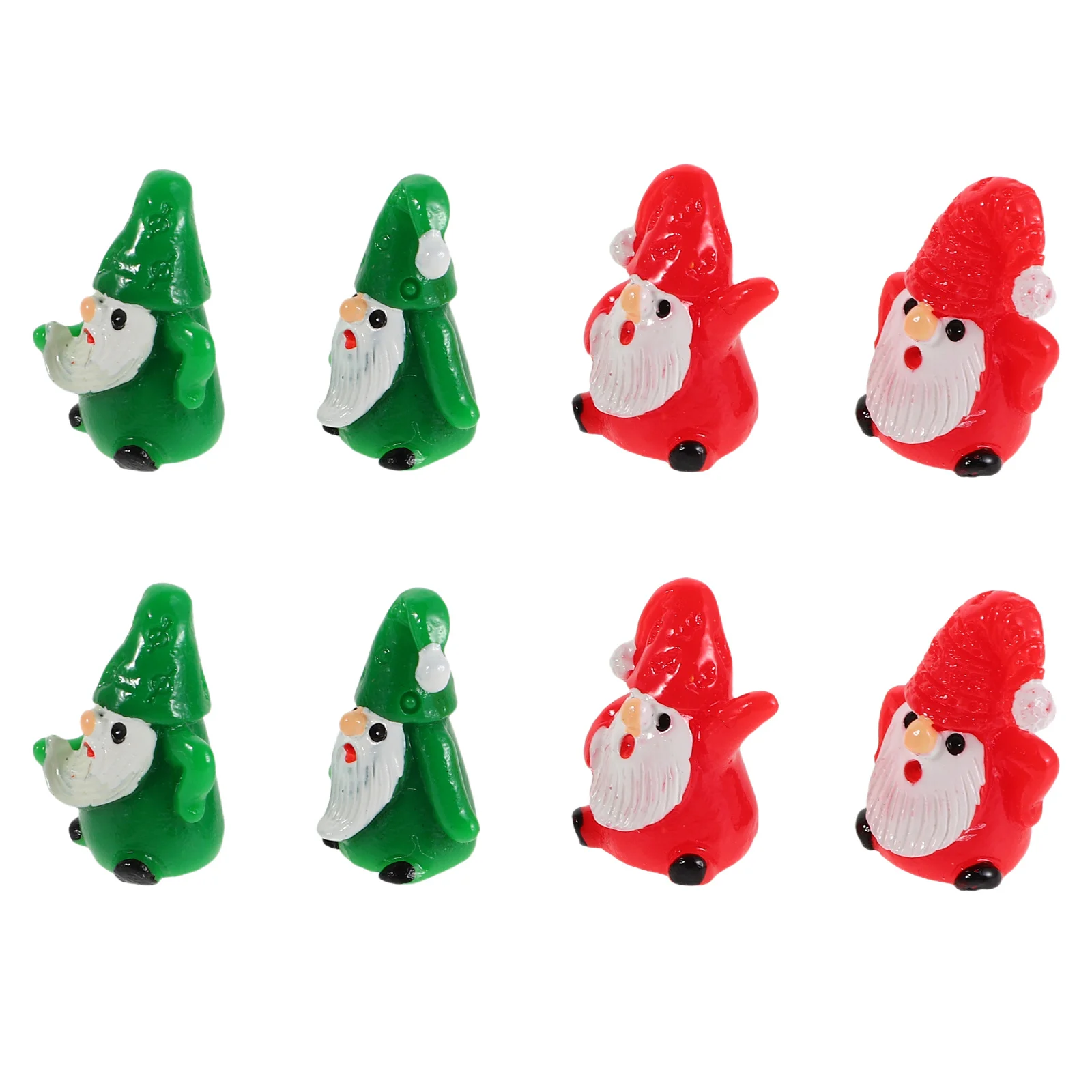 

8Pcs Santa Claus Miniatures Mini Christmas Decorations DIY Resin Micro Landscape Xmas Tabletop Ornaments for Home Office Garden