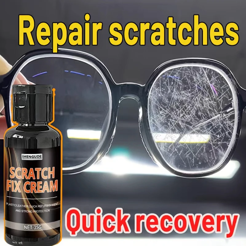 Multi-Functional Glass and Lens Scratch Repair Kit - Restores Clarity and Smooth Surface - Suitable for Car Windows, Glasses, Motorcycle Helmets, Etc