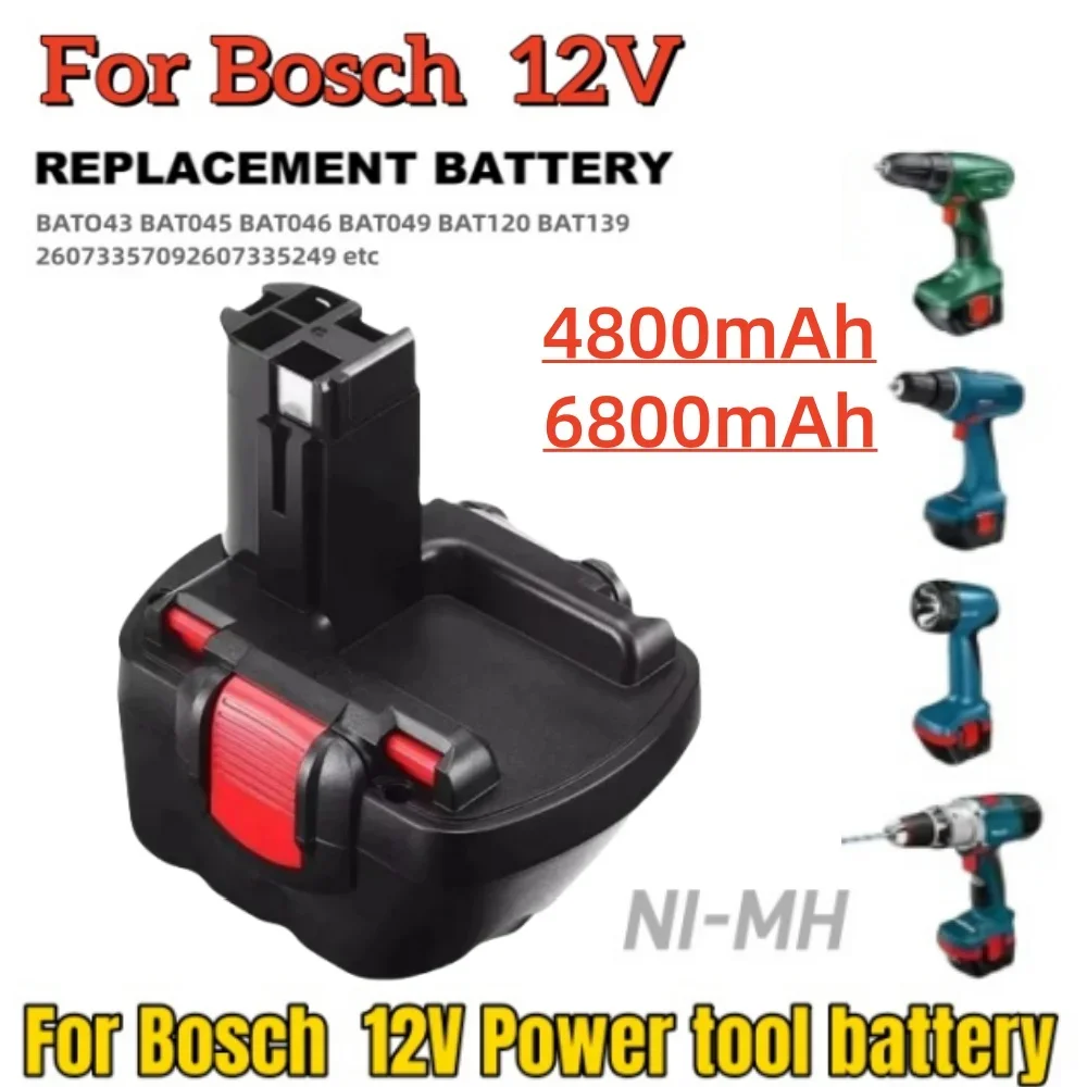 

NEW 12V 12800mah For Bosch PSR Rechargeable Battery 12V 12.8AH AHS GSB GSR 12 VE-2 BAT043 BAT045 BAT046 BAT049 BAT120 BAT139
