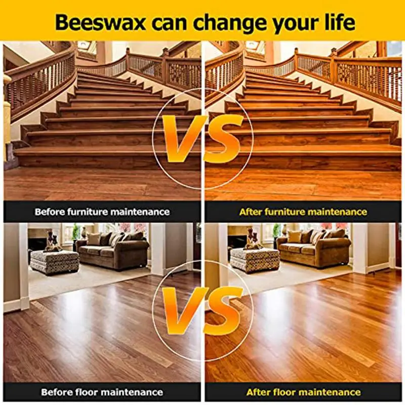 Beeswax Furniture Polish Furniture Care Maintenance Beeswax Seasoning Mahogany Wax Furniture Waterproof Repair Cleaner for Floor