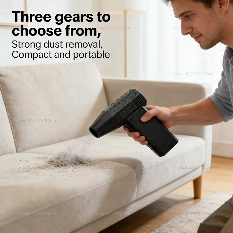 

Ручной электрический пылесборник 130000 об/мин с бесщеточным двигателем, турбовоздуходувка для чистки автомобилей и клавиатур, легкий портативный очиститель от пыли