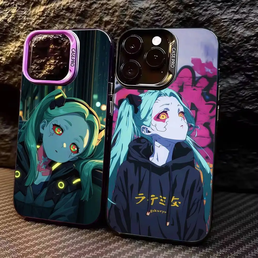 R-Rebecca C-Cyberpunks-A-Anime  Phone Case Color Silver Case For iPhone 17,16,11,12,13,14,15 Plus,Pro Max,XS