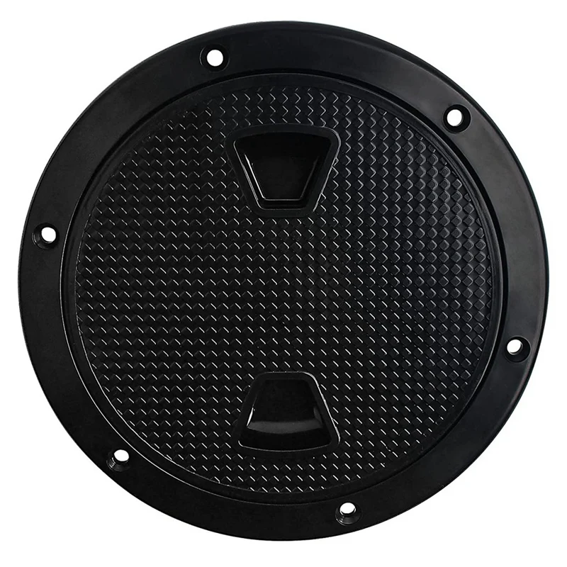 

Circular Non Slip Inspection Hatch-Boat Hatch Deck Plate with Detachable Cover for RV Marine Boat Kayaks-4Inch Black