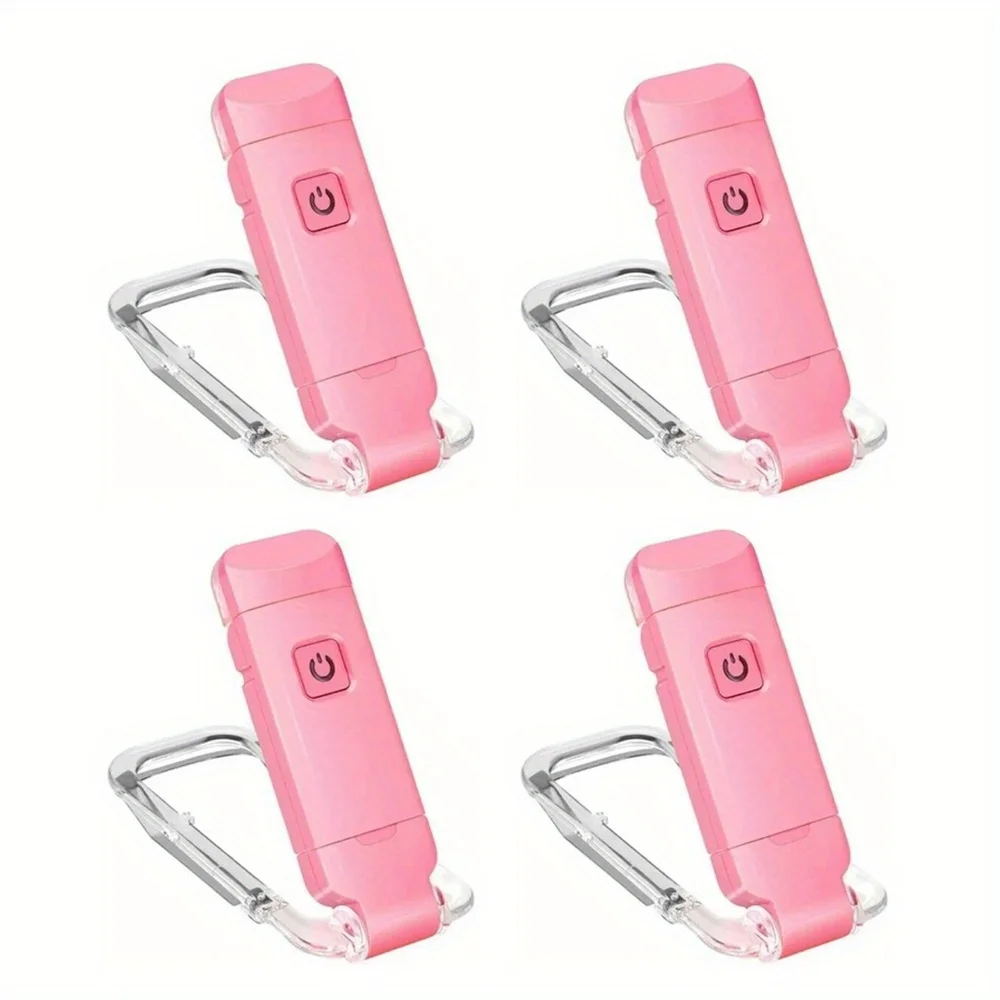 

4pcs Rechargeable Reading LED Clip on Book Lights, B ookmark Reading Lights for Books in Bed, Small Book Light