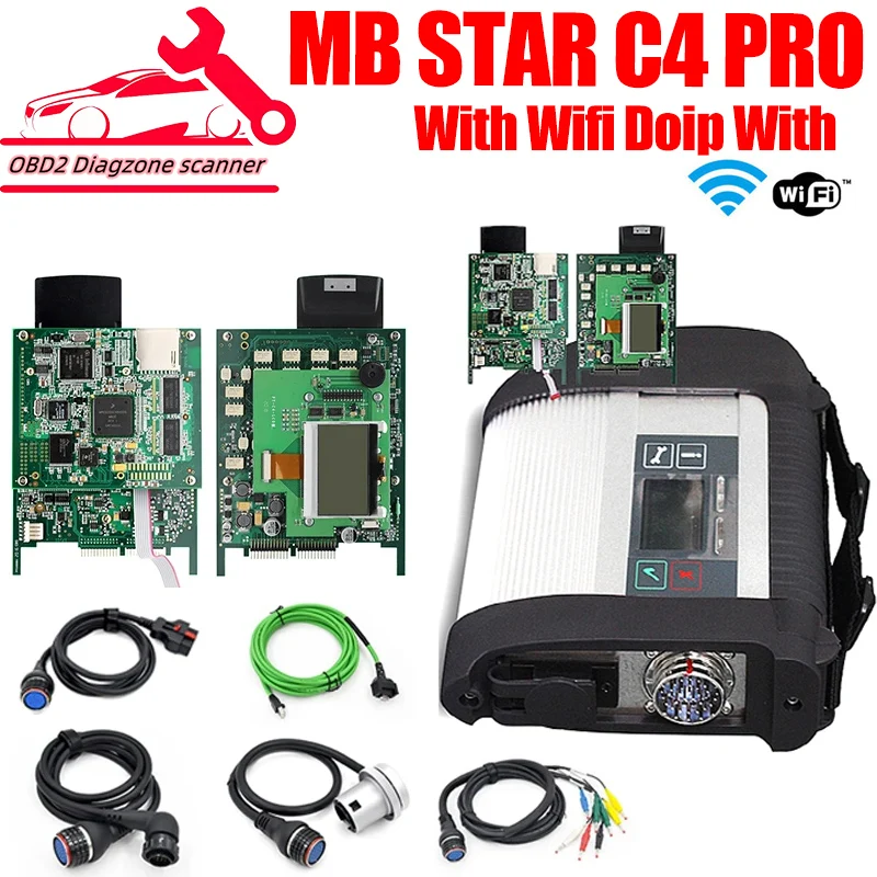 

2023 NEW MB Star C4 PRO Sd Connect Full Chip DOIP C4 Multiplexer MB Car Truck Support 12V&24V WiFi Diagnostic Tool MBSTAR C4/C5