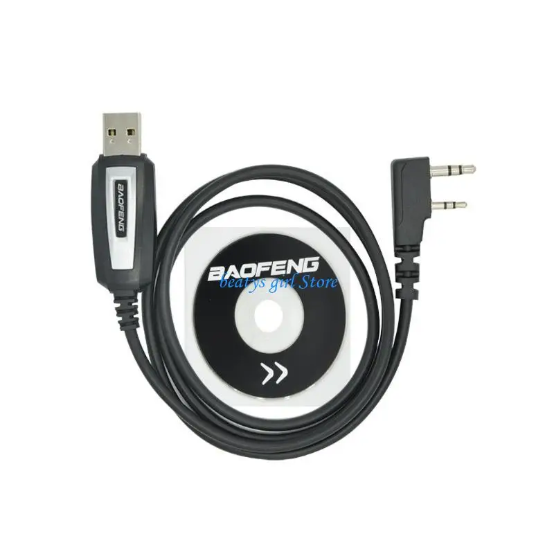 C7AB Strong Data Transfer Cable 100Cm Long for 82 And BF 888S Walkies Talkies Offering Plugs & Play Functionality