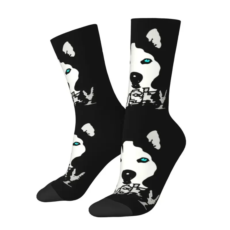 Fashion Classic Siberian Husky Dog Socks Men Women Warm 3D Print Animal Football Sports Socks