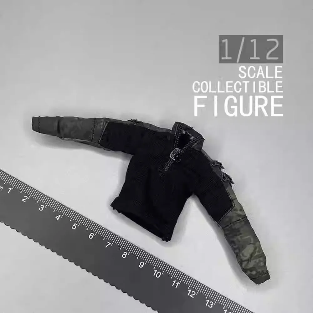 1/12th HASUKI SA01 Solider Doll Black Tops Coat Mini Toys Model For 6