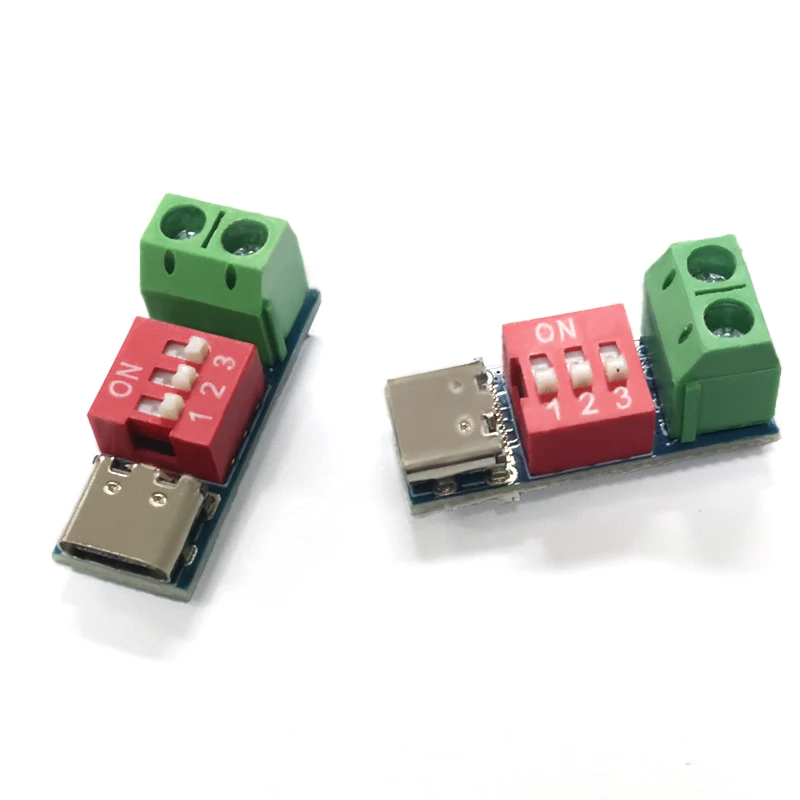 PD-Trigger-Modul, USB-C-Tester, 5–20 V, einstellbarer Schnellladedetektor, Voltmeter für Powerbank, 100 W PD3.0 QC4+, DIY-Elektronik