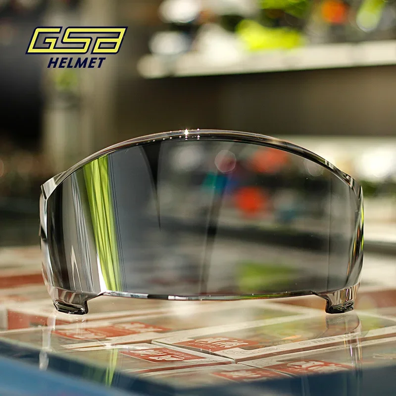 GSB Helmet Lens V73 Original Visors Day and Night Dual Use Red Plating Blue Plating Lens Universal Anti-fog Sticker