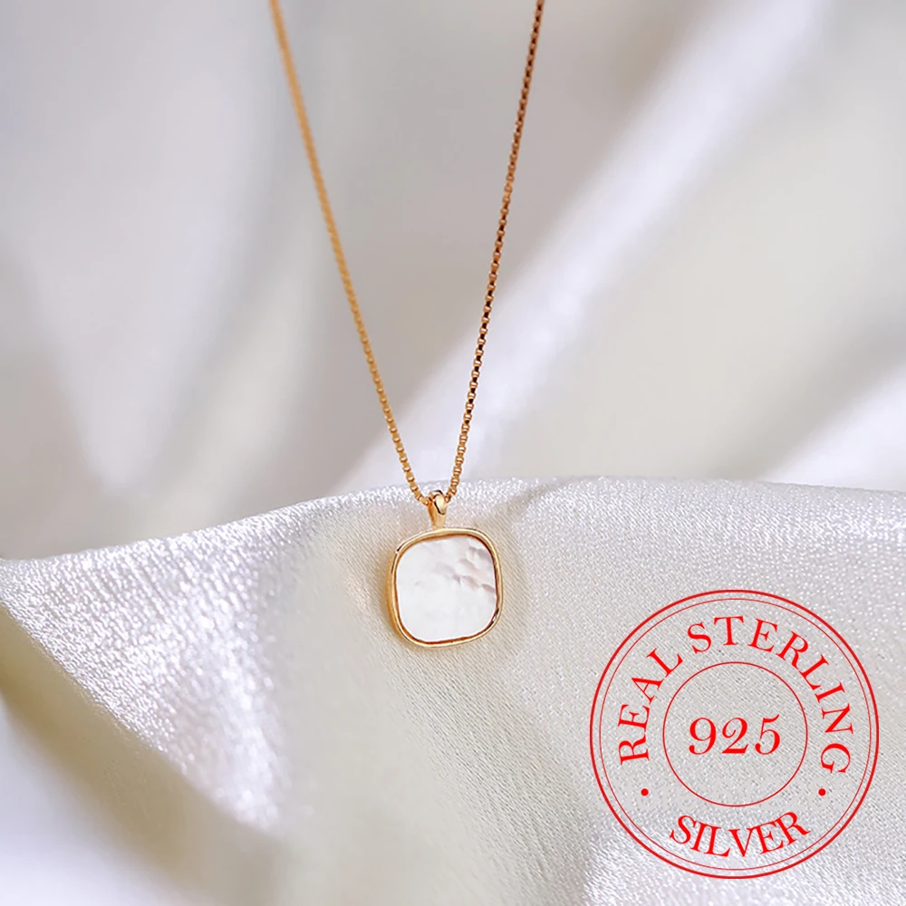 

Настоящие деньги, стерлинговое серебро 925 пробы, роскошный квадратный кулон с кристаллами, ожерелье для женщин, цепочка на ключицы, ювелирное изделие на день рождения, подарок