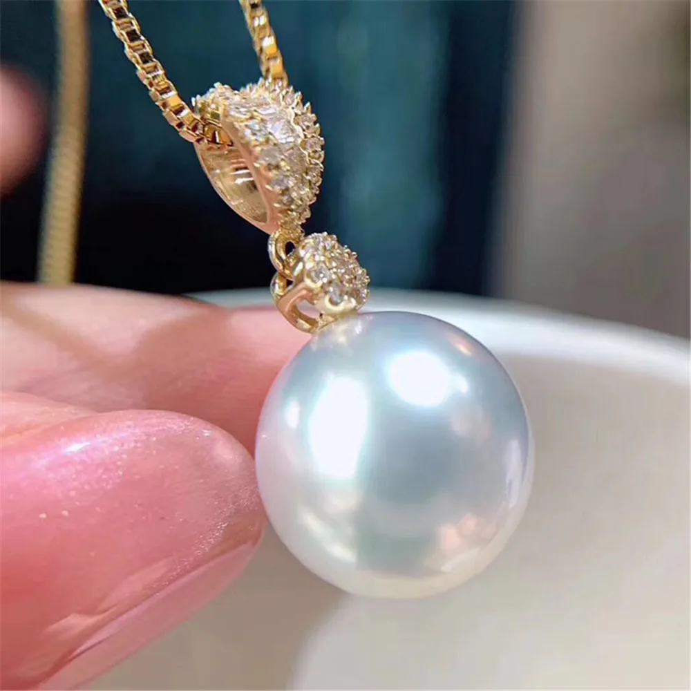 925 Stamped Alloy Gold Plating Pearl Pendant Setting DIY Jewelry Findings, Craft Supplies for Handmade Pendant Accessory