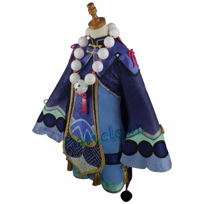 

Игра GenshinImpact Project Qiqi Косплей Аниме Фигурка Vestido Платье Зомби Девушка Хэллоуин Костюм Женский Костюм Обувь Парик if;3