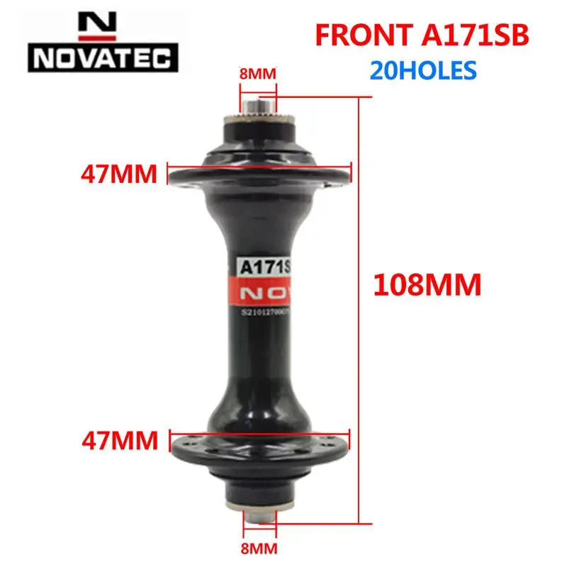 Novatec Hub A171SB F172SB Road Bicycle Disc Card Brake Hub 8-9-10-11-12v Speed Front 20H/Rear 24H Holes Road Bike Bearing Hubs