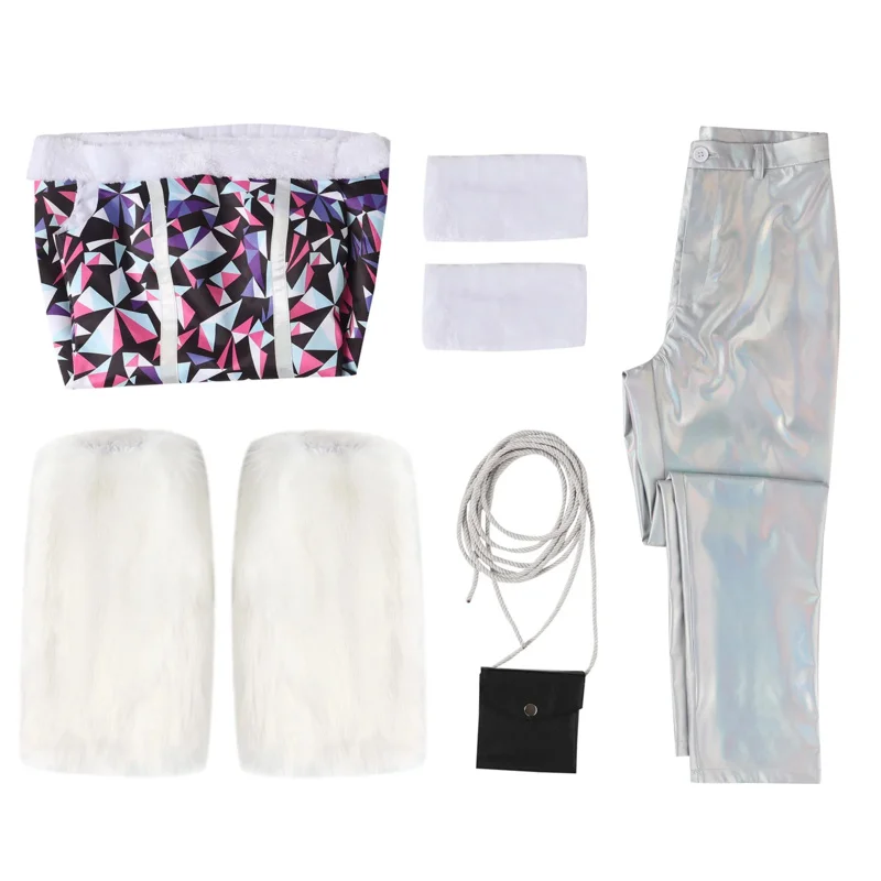 애비 보미나블 코스프레 의상 소녀를위한 멋진 드레스 유니폼 애니메이션 역할 놀이 복장 여성용 할로윈 크리스마스 카니발 슈트