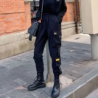 Hip Hop Women's Sweatpants Sports Fashion Cargo Pants Female Korean Harem Pants Black Loose Casual Joggers Plus Size Trousers - Image 5