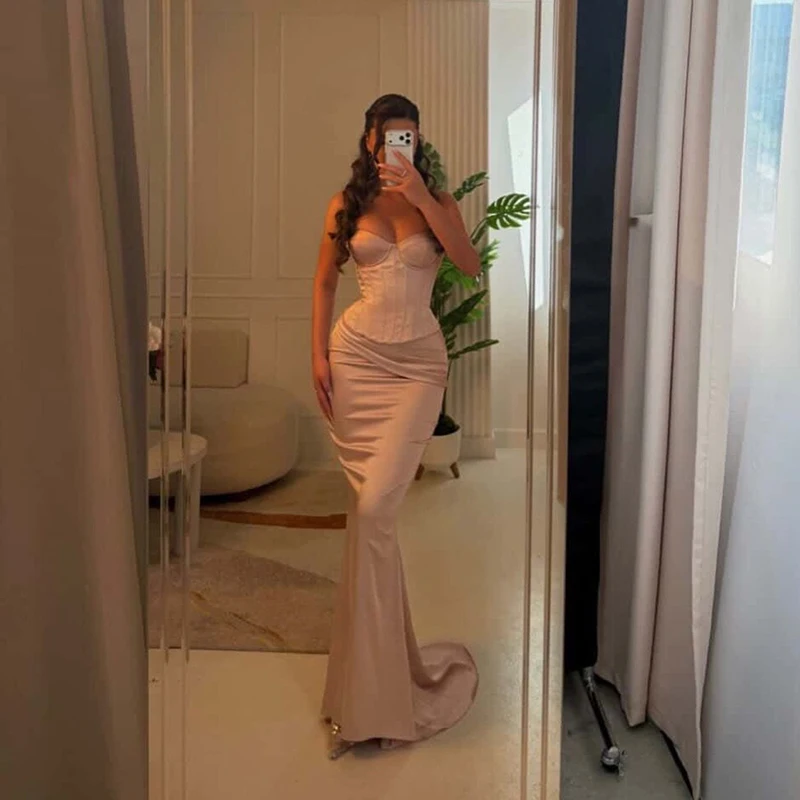 

Thinyfull Sexy Mermaid Prom Evening Dresses Sweetheart Floor Length Corset Party Dress 2026 Night Cocktail Prom Gowns Customized