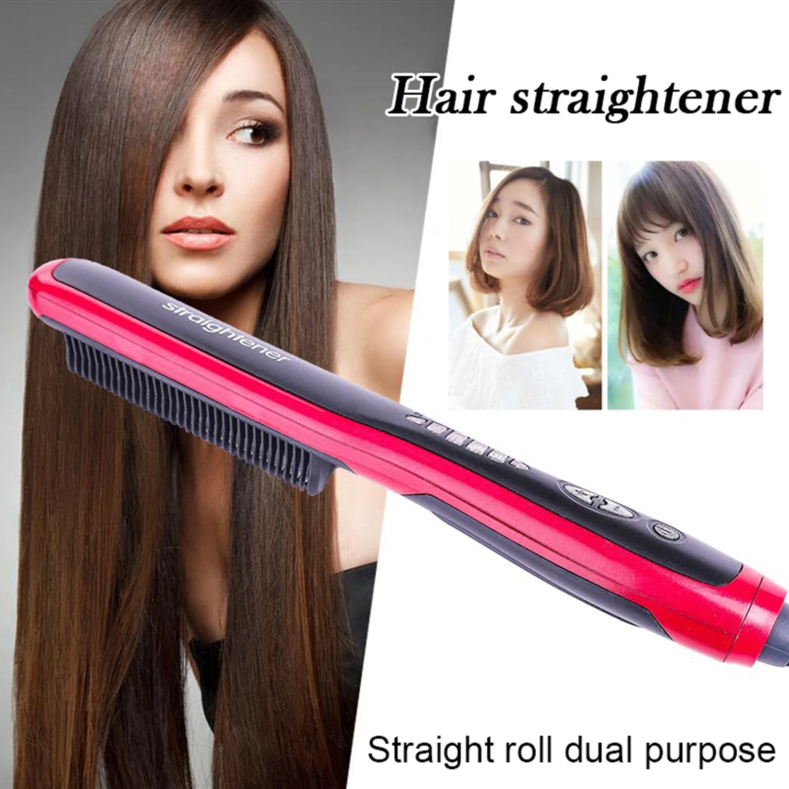 Straight Curl Hair Dual-purpose Comb Non-slip Ergonomic Handle Design Comb for Women Smooth and Silky Hair