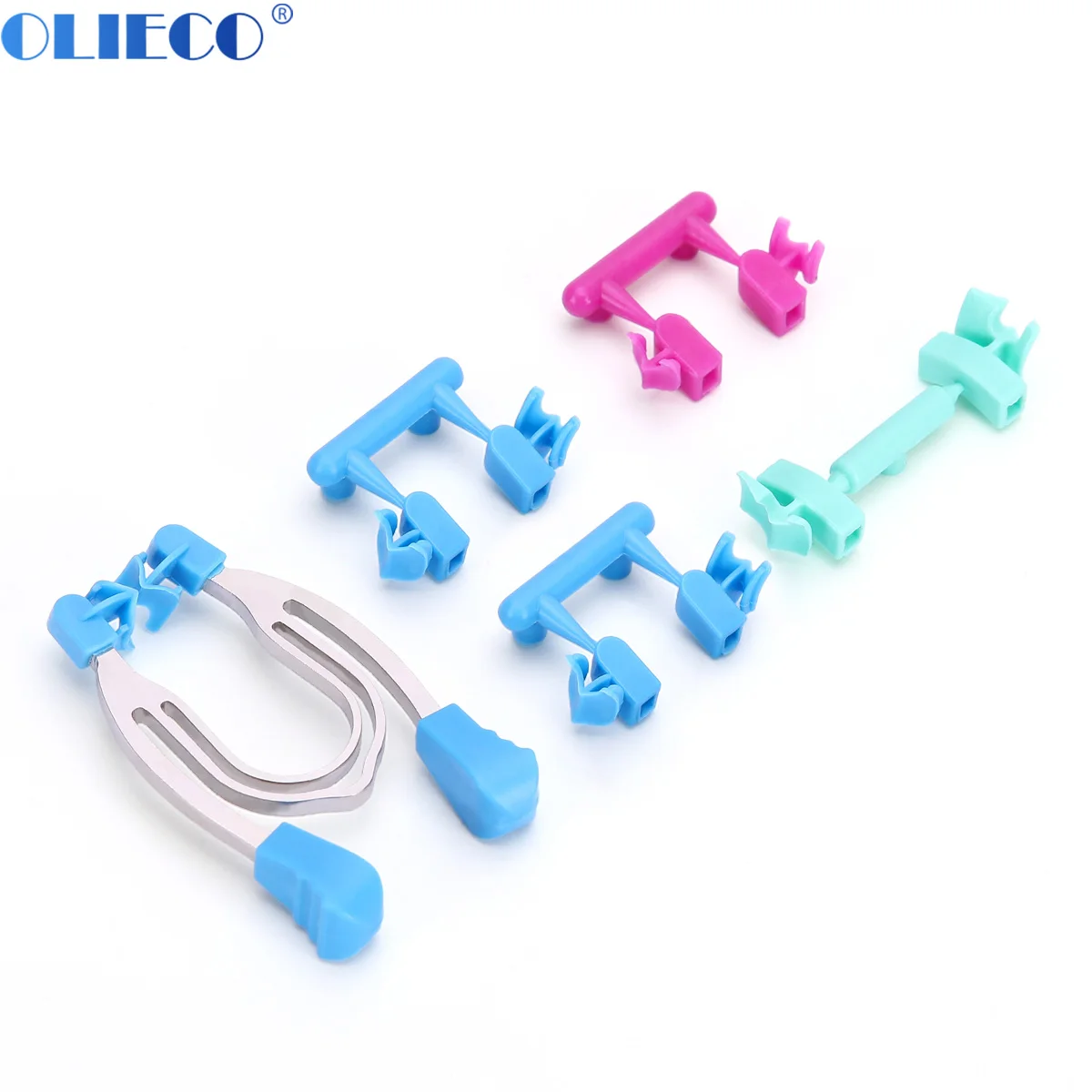 Profilowane zaciski matrycy dentystycznej klinowe pierścienie metalowy klips sprężynowy zestaw obcęg z częściami zamiennymi narzędzia stomatologiczne